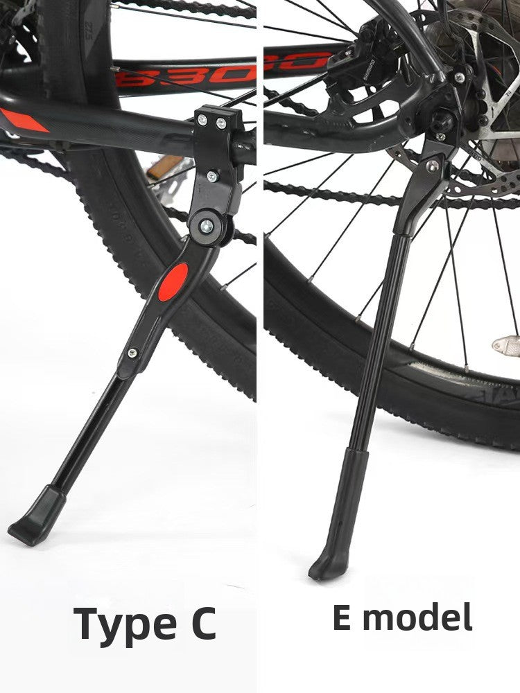 Adjustable Bicycle Side Kickstand Aluminum Alloy Steel Bike Parking Stand for 24-29 Inch Mountain Road Bikes