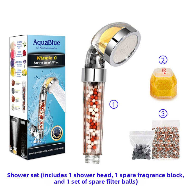 Lemon Aromatherapy Filter Shower Spa Massage Shower Head
