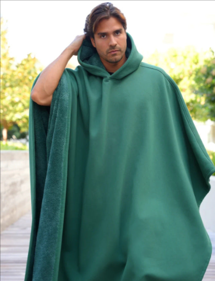 Punk Hooded Wool Cape