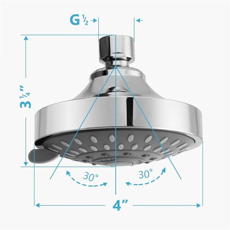 4/5/6 Inch High Pressure Water Saving ABS Shower Head