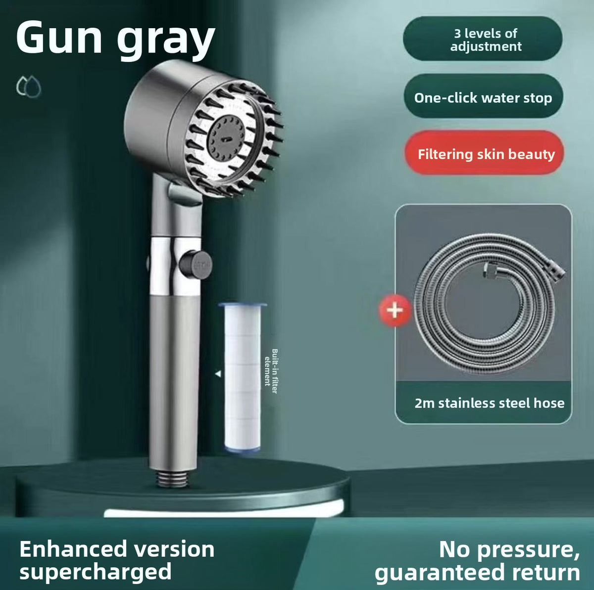 Handheld Shower Head with Filter and Multiple Spray Modes