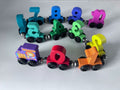 Children's wooden magnetic colorful digital small train