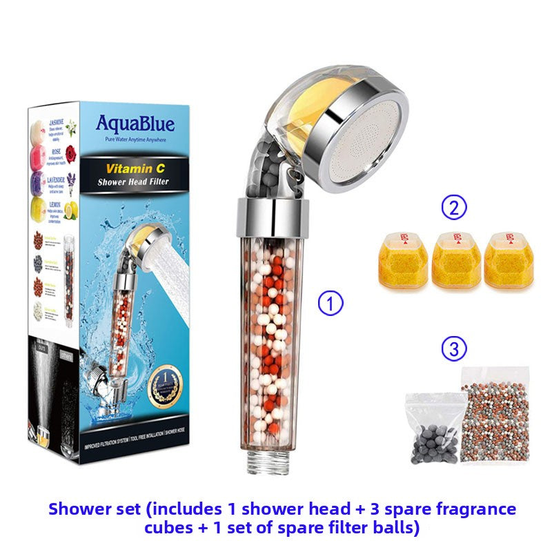 Lemon Aromatherapy Filter Shower Spa Massage Shower Head