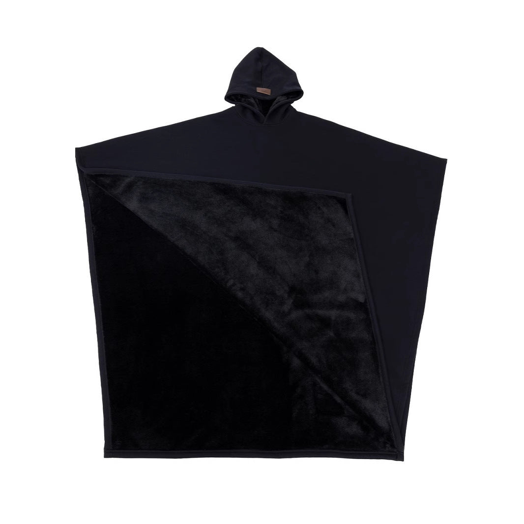 Punk Hooded Wool Cape