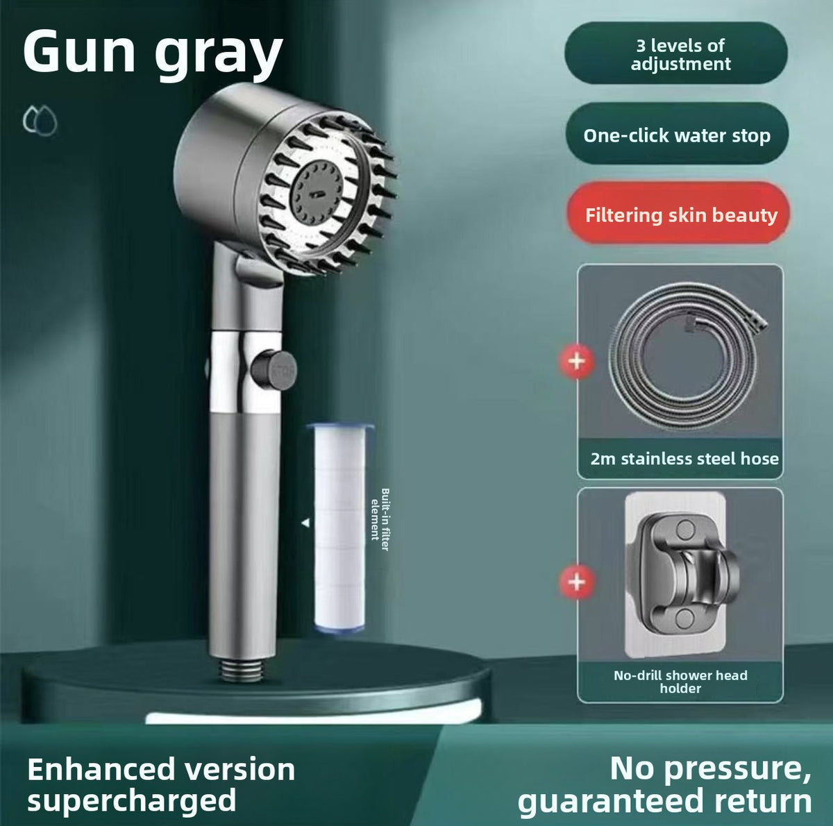 Handheld Shower Head with Filter and Multiple Spray Modes