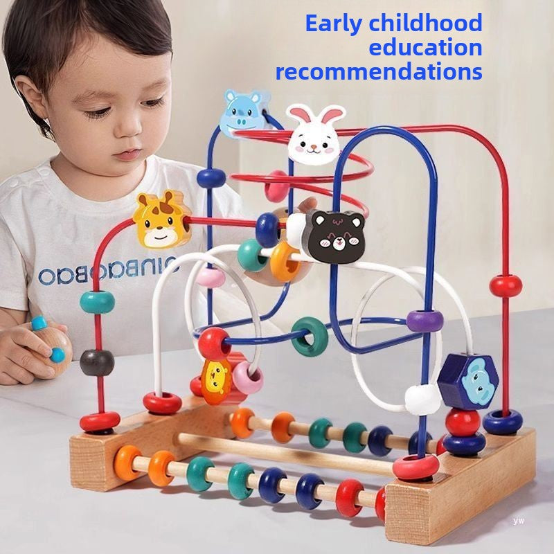 Wooden Educational Toys for Infants and Young Children, Including Bead Maze