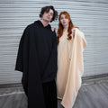 Punk Hooded Wool Cape