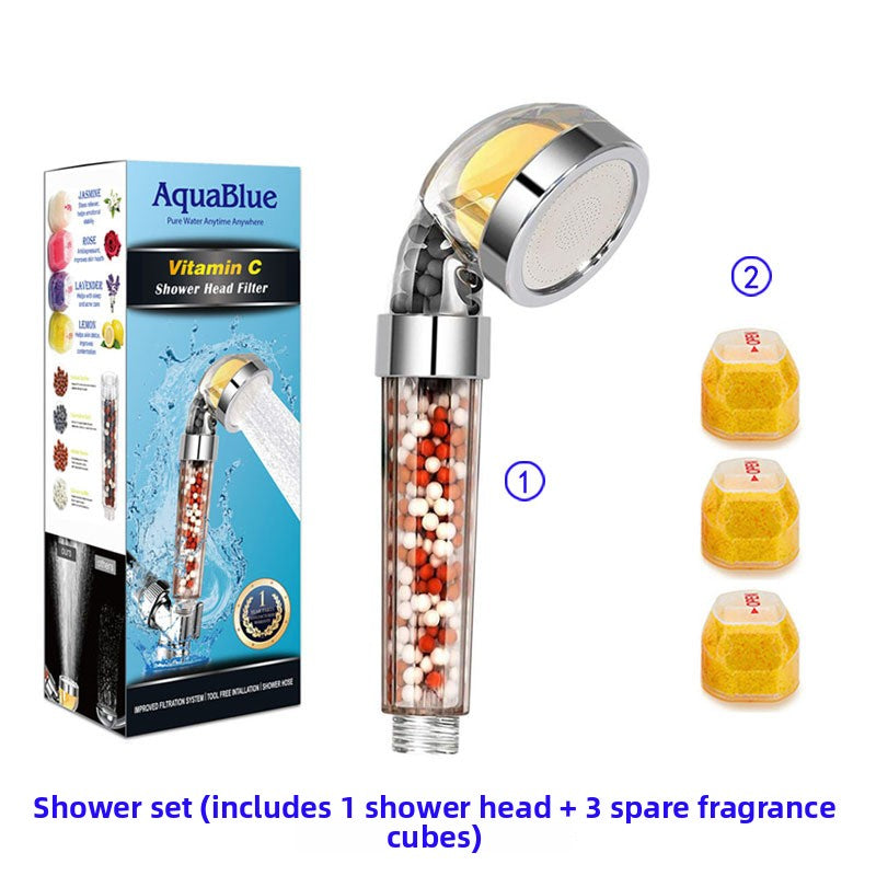 Lemon Aromatherapy Filter Shower Spa Massage Shower Head