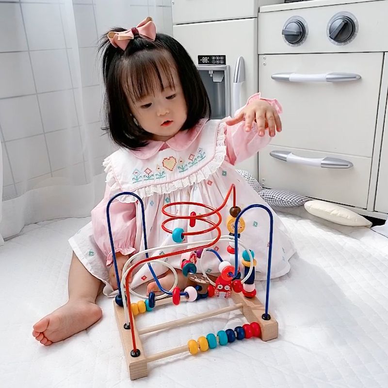 Wooden Educational Toys for Infants and Young Children, Including Bead Maze