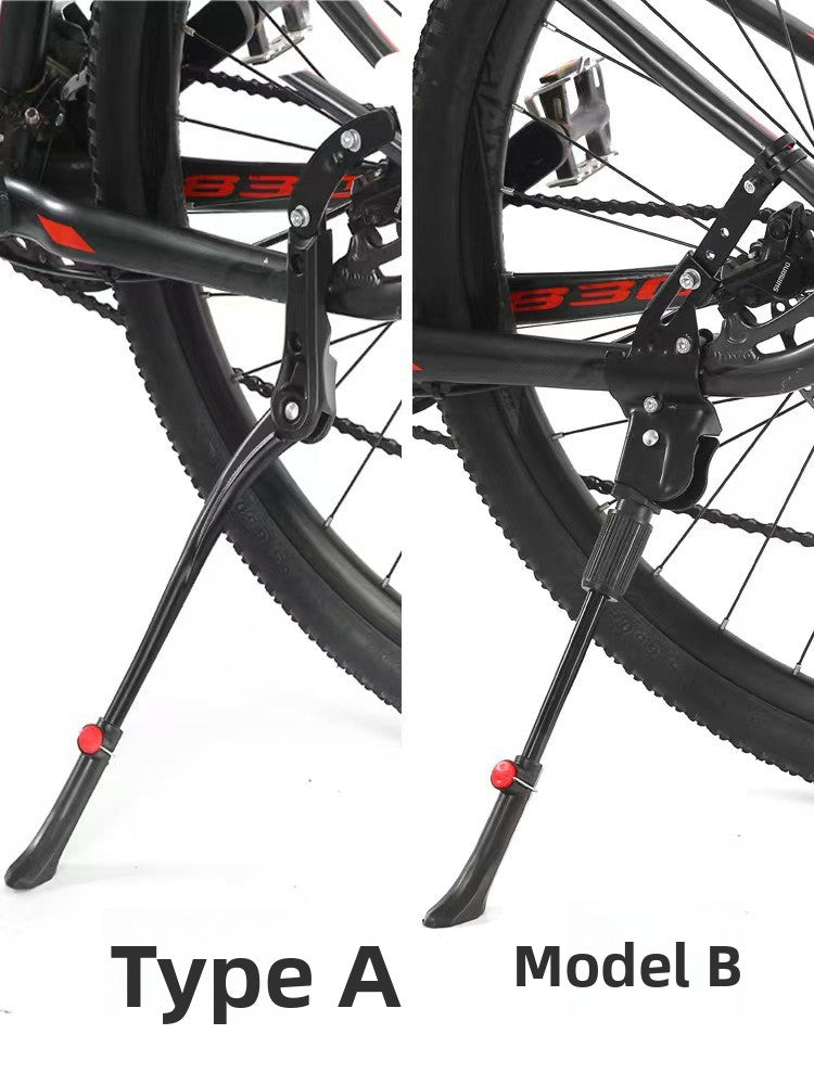 Adjustable Bicycle Side Kickstand Aluminum Alloy Steel Bike Parking Stand for 24-29 Inch Mountain Road Bikes